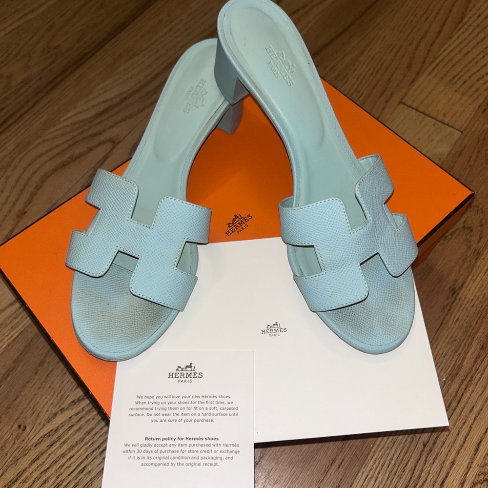 Hermes Light Blue Women's Sandals